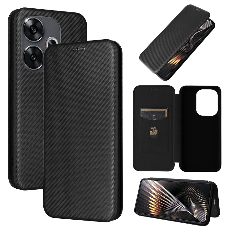 Carbon Fiber Texture Flip Leather Phone Case