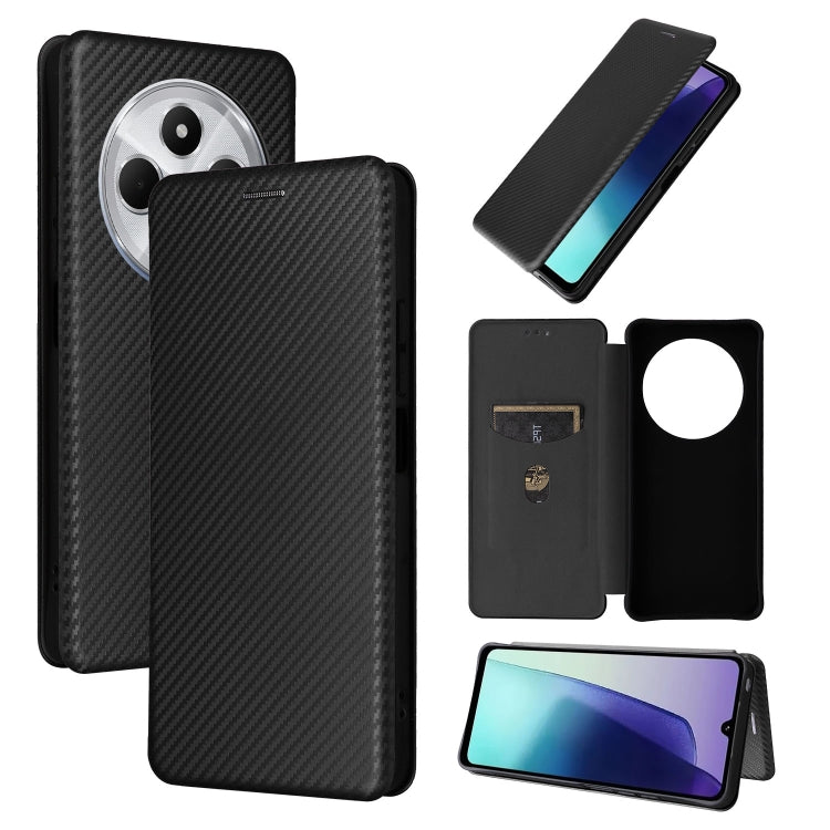 Carbon Fiber Texture Flip Leather Phone Case, For Xiaomi Poco M7 Pro 5G / Redmi Note 14 5G, For Redmi Note 14 Pro 4G Global, For Redmi Note 14 4G Global 163.25mm, For Redmi 14C