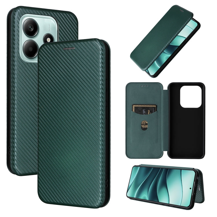 Carbon Fiber Texture Flip Leather Phone Case, For Xiaomi Poco M7 Pro 5G / Redmi Note 14 5G, For Redmi Note 14 Pro 4G Global, For Redmi Note 14 4G Global 163.25mm, For Redmi 14C