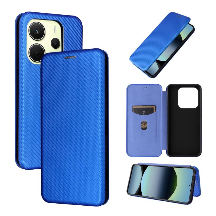 Carbon Fiber Texture Flip Leather Phone Case, For Xiaomi Poco M7 Pro 5G / Redmi Note 14 5G, For Redmi Note 14 Pro 4G Global, For Redmi Note 14 4G Global 163.25mm, For Redmi 14C