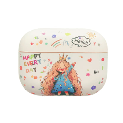 Girl Pattern Earbuds Box Frosted TPU Case