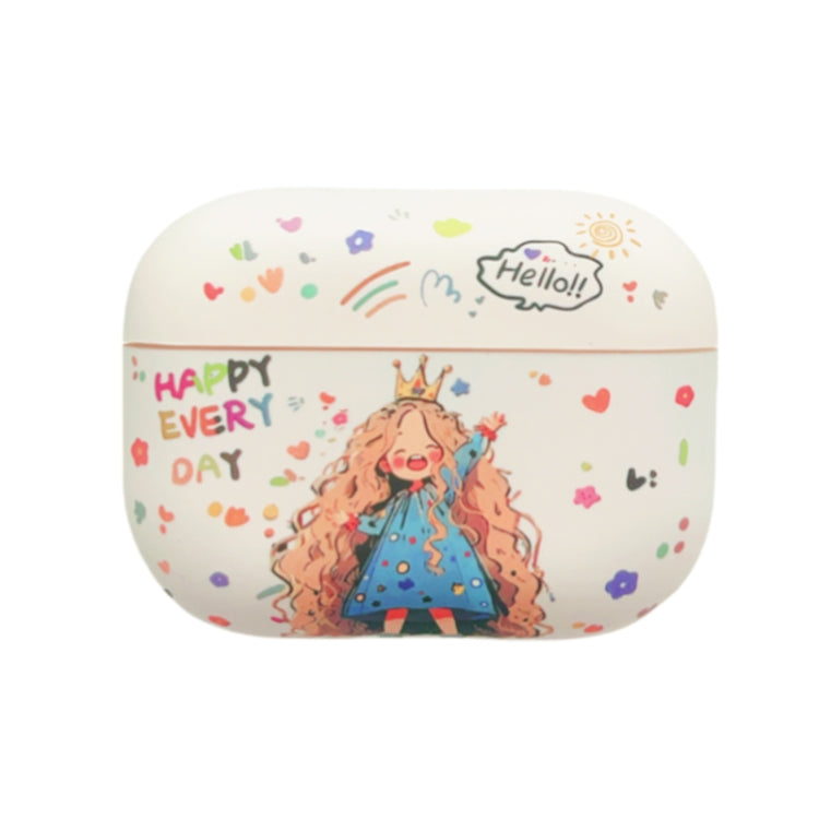 Girl Pattern Earbuds Box Frosted TPU Case