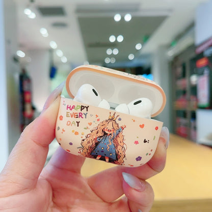 Girl Pattern Earbuds Box Frosted TPU Case