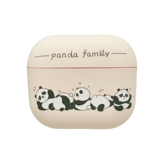 Panda Pattern Earbuds Box Frosted TPU Case, For AirPods 3, For AirPods Pro, For AirPods 2 / 1