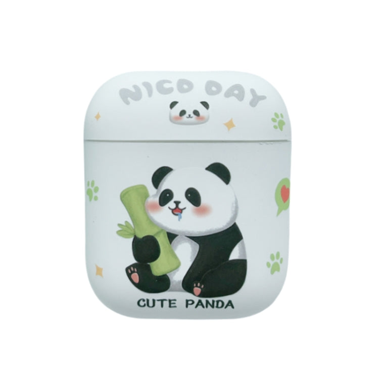 Panda Pattern Earbuds Box Frosted TPU Case