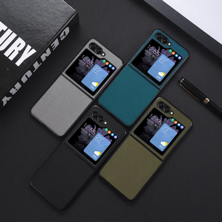 Nylon Woven Texture Folding Phone Case, For Samsung Galaxy Z Flip6 / Flip7 FE