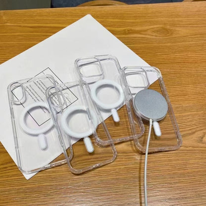 Large Hole Camera MagSafe Magnetic Clear Acrylic TPU Case