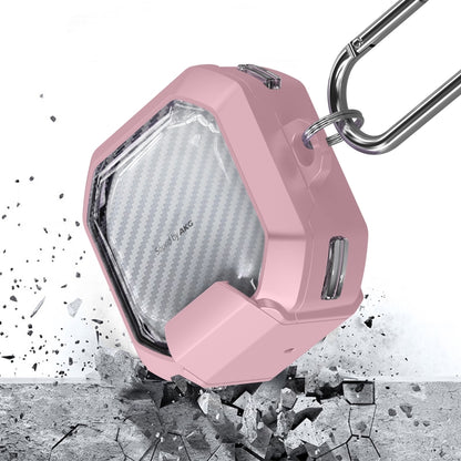 Transparent Carbon Fiber TPU Hybrid PC Case with Hook & Holder, For Samsung Galaxy Buds2 / Live / Pro / FE