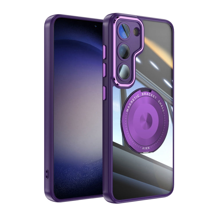 360 Holder MagSafe Acrylic Hybrid TPU Phone Case, For Samsung Galaxy S24+ 5G, For Samsung Galaxy S24 5G, For Samsung Galaxy S23 Ultra 5G, For Samsung Galaxy S23+ 5G