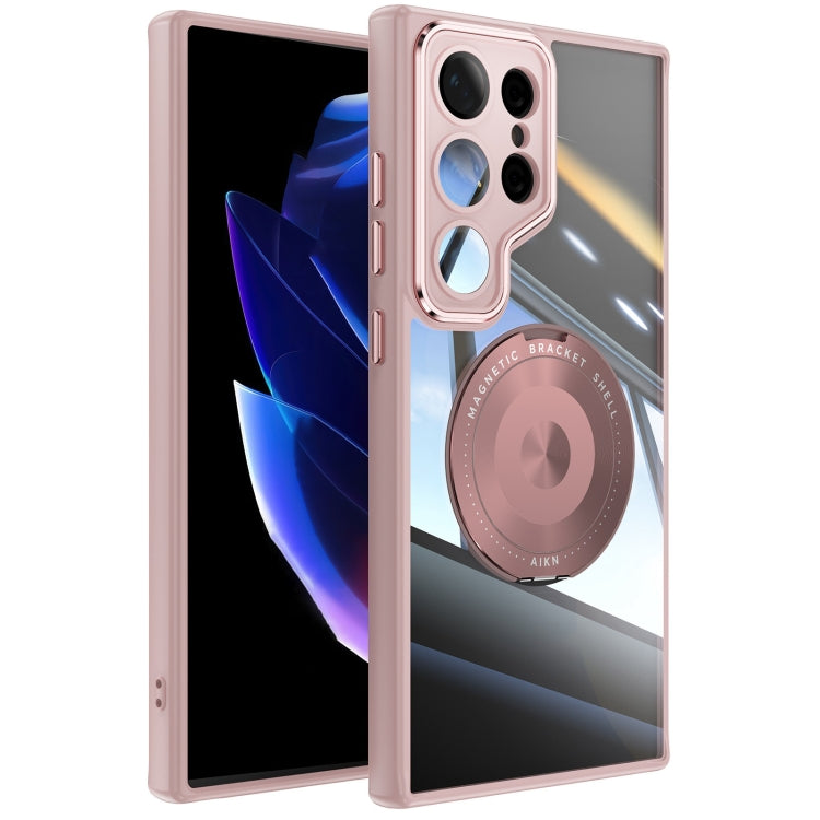 360 Holder MagSafe Acrylic Hybrid TPU Phone Case, For Samsung Galaxy S25+ 5G, For Samsung Galaxy S25 Ultra 5G, For Samsung Galaxy S24 FE 5G, For Samsung Galaxy S24 Ultra 5G