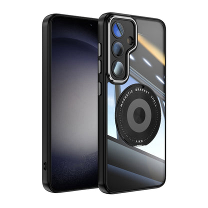 360 Holder MagSafe Acrylic Hybrid TPU Phone Case, For Samsung Galaxy S25+ 5G, For Samsung Galaxy S25 Ultra 5G, For Samsung Galaxy S24 FE 5G, For Samsung Galaxy S24 Ultra 5G