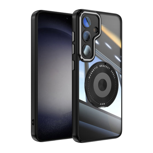 360 Holder MagSafe Acrylic Hybrid TPU Phone Case, For Samsung Galaxy S25+ 5G, For Samsung Galaxy S25 Ultra 5G, For Samsung Galaxy S24 FE 5G, For Samsung Galaxy S24 Ultra 5G