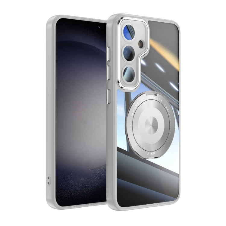 360 Holder MagSafe Acrylic Hybrid TPU Phone Case, For Samsung Galaxy S25+ 5G, For Samsung Galaxy S25 Ultra 5G, For Samsung Galaxy S24 FE 5G, For Samsung Galaxy S24 Ultra 5G