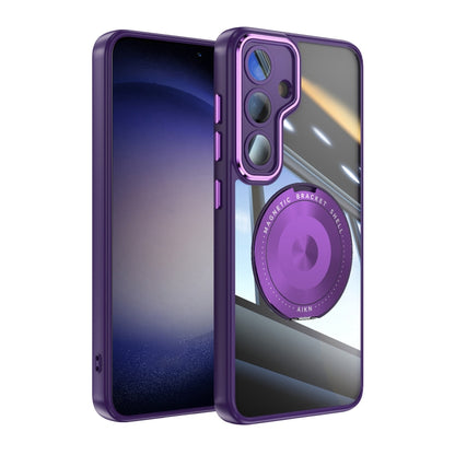 360 Holder MagSafe Acrylic Hybrid TPU Phone Case, For Samsung Galaxy S25+ 5G, For Samsung Galaxy S25 Ultra 5G, For Samsung Galaxy S24 FE 5G, For Samsung Galaxy S24 Ultra 5G