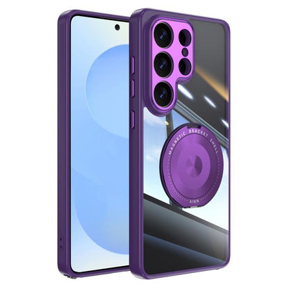 360 Holder MagSafe Acrylic Hybrid TPU Phone Case, For Samsung Galaxy S26+ 5G, For Samsung Galaxy S26 Ultra 5G, For Samsung Galaxy S26 5G, For Samsung Galaxy S25 5G