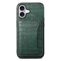 Crocodile Texture Card Bag Design Full Coverage Phone Case