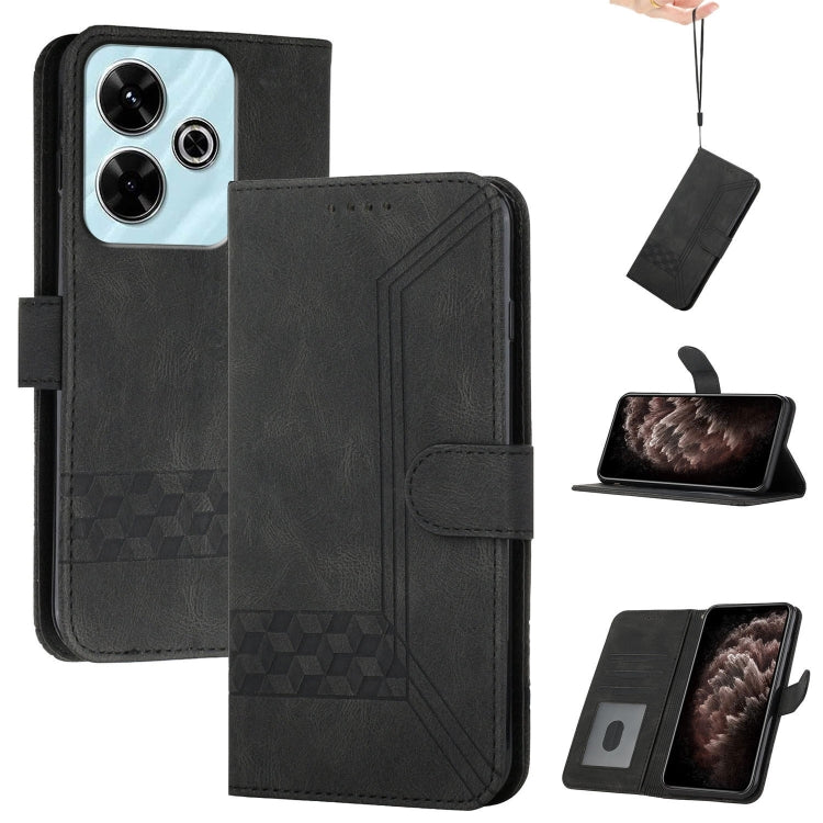 Cubic Skin Feel Flip Leather Phone Case, For Redmi Note 14 5G, For Redmi Note 14 Pro+ 5G, For Redmi Note 14 Pro 5G, For Redmi 13 4G