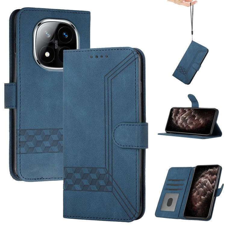 Cubic Skin Feel Flip Leather Phone Case, For Redmi Note 14 Pro+ 5G, For Redmi Note 14 Pro 5G, For Redmi 13 4G, For Redmi Turbo 3 / Poco F6