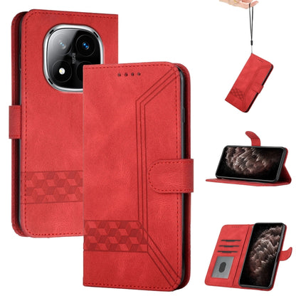 Cubic Skin Feel Flip Leather Phone Case, For Redmi Note 14 Pro+ 5G, For Redmi Note 14 Pro 5G, For Redmi 13 4G, For Redmi Turbo 3 / Poco F6