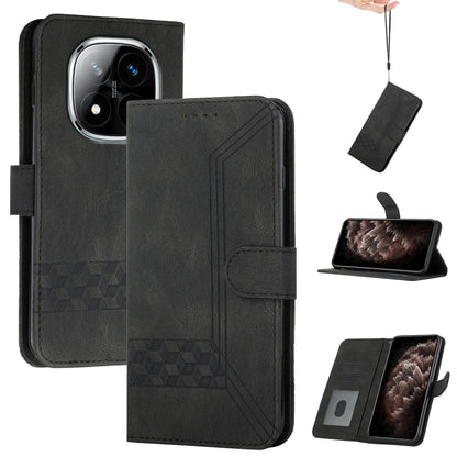 Cubic Skin Feel Flip Leather Phone Case, For Redmi Note 14 Pro+ 5G, For Redmi Note 14 Pro 5G, For Redmi 13 4G, For Redmi Turbo 3 / Poco F6