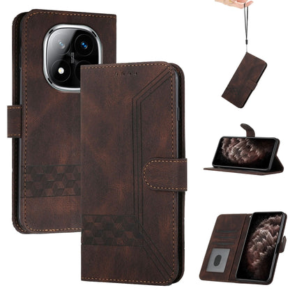 Cubic Skin Feel Flip Leather Phone Case, For Redmi Note 14 Pro+ 5G, For Redmi Note 14 Pro 5G, For Redmi 13 4G, For Redmi Turbo 3 / Poco F6