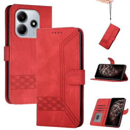 Cubic Skin Feel Flip Leather Phone Case, For Redmi Note 14 4G 164.84mm, For Redmi Turbo 4 / Xiaomi Poco X7 Pro, For Redmi Note 14 Pro 4G, For Redmi Note 14 4G 163.25mm