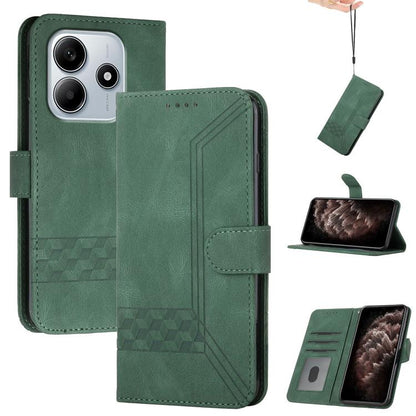 Cubic Skin Feel Flip Leather Phone Case, For Redmi Note 14 4G 164.84mm, For Redmi Turbo 4 / Poco X7 Pro, For Redmi Note 14 Pro 4G, For Redmi Note 14 4G 163.25mm