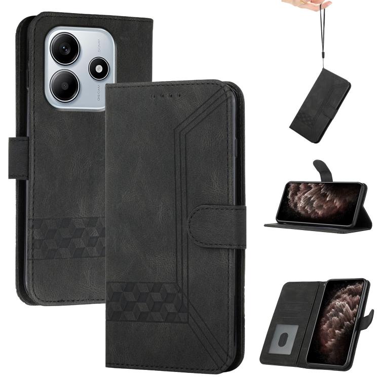 Cubic Skin Feel Flip Leather Phone Case, For Redmi Note 14 4G 164.84mm, For Redmi Turbo 4 / Xiaomi Poco X7 Pro, For Redmi Note 14 Pro 4G, For Redmi Note 14 4G 163.25mm