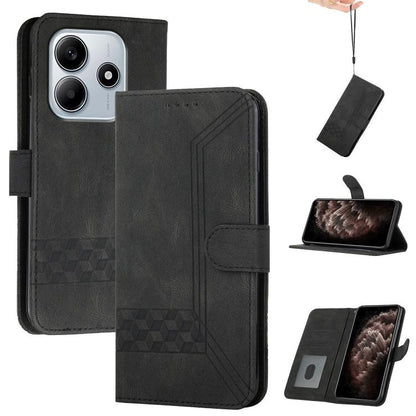 Cubic Skin Feel Flip Leather Phone Case, For Redmi Note 14 4G 164.84mm, For Redmi Turbo 4 / Xiaomi Poco X7 Pro, For Redmi Note 14 Pro 4G, For Redmi Note 14 4G 163.25mm