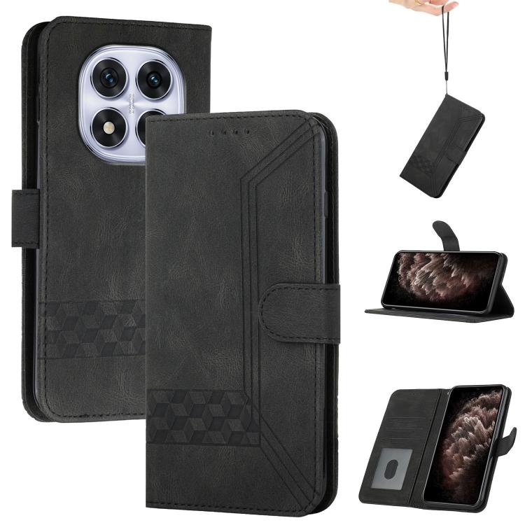 Cubic Skin Feel Flip Leather Phone Case, For Redmi Note 14 4G 164.84mm, For Redmi Turbo 4 / Xiaomi Poco X7 Pro, For Redmi Note 14 Pro 4G, For Redmi Note 14 4G 163.25mm