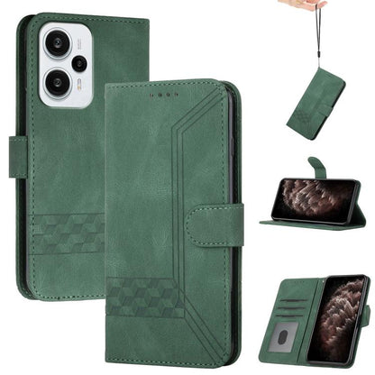 Cubic Skin Feel Flip Leather Phone Case, For Redmi Note 13R Pro / Poco X6 Neo, For Redmi Note 12 Turbo / Poco F5