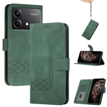 Cubic Skin Feel Flip Leather Phone Case, For Redmi Note 13R Pro / Poco X6 Neo, For Redmi Note 12 Turbo / Poco F5