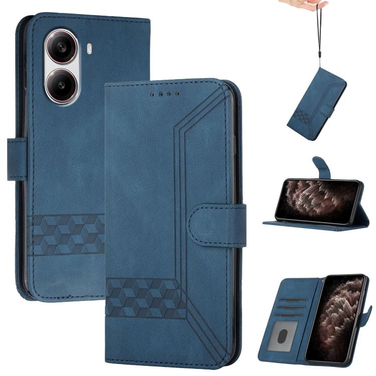 Cubic Skin Feel Flip Leather Phone Case, For Redmi Note 14 4G 164.84mm, For Redmi Turbo 4 / Poco X7 Pro, For Redmi Note 14 Pro 4G, For Redmi Note 14 4G 163.25mm