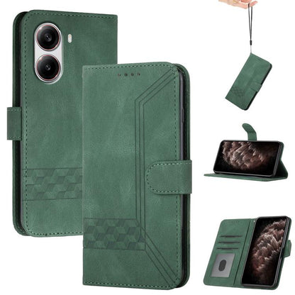 Cubic Skin Feel Flip Leather Phone Case, For Redmi Note 14 4G 164.84mm, For Redmi Turbo 4 / Poco X7 Pro, For Redmi Note 14 Pro 4G, For Redmi Note 14 4G 163.25mm