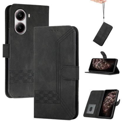 Cubic Skin Feel Flip Leather Phone Case, For Redmi Note 14 4G 164.84mm, For Redmi Turbo 4 / Xiaomi Poco X7 Pro, For Redmi Note 14 Pro 4G, For Redmi Note 14 4G 163.25mm
