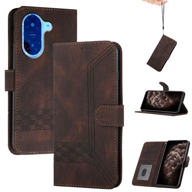 Cubic Skin Feel Flip Leather Phone Case, For Redmi Turbo 4 Pro / Poco F7, For Redmi A5 4G 171.7mm / Poco C71, For Redmi K80 Pro / Poco F7 Ultra, For Redmi K80 / Poco F7 Pro