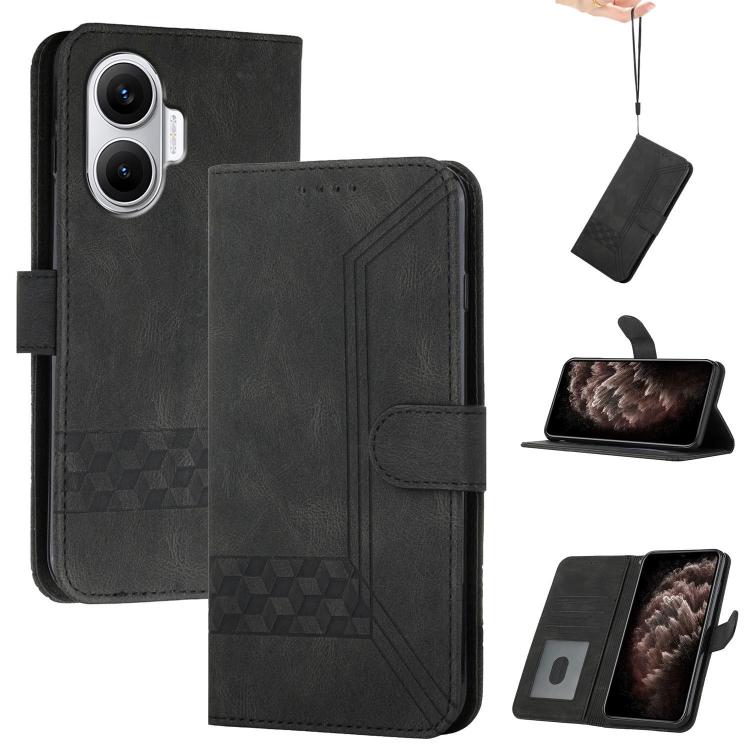Cubic Skin Feel Flip Leather Phone Case, For Redmi K90 / Poco F8 Pro 5G, For Redmi 15 5G Global / 15 4G SEA 169.5mm, For Redmi 15 5G / 4G EU 171mm, For Redmi Turbo 4 Pro / Poco F7