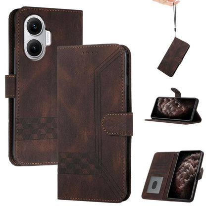 Cubic Skin Feel Flip Leather Phone Case, For Redmi K90 / Poco F8 Pro 5G, For Redmi 15 5G Global / 15 4G SEA 169.5mm, For Redmi 15 5G / 4G EU 171mm, For Redmi Turbo 4 Pro / Poco F7
