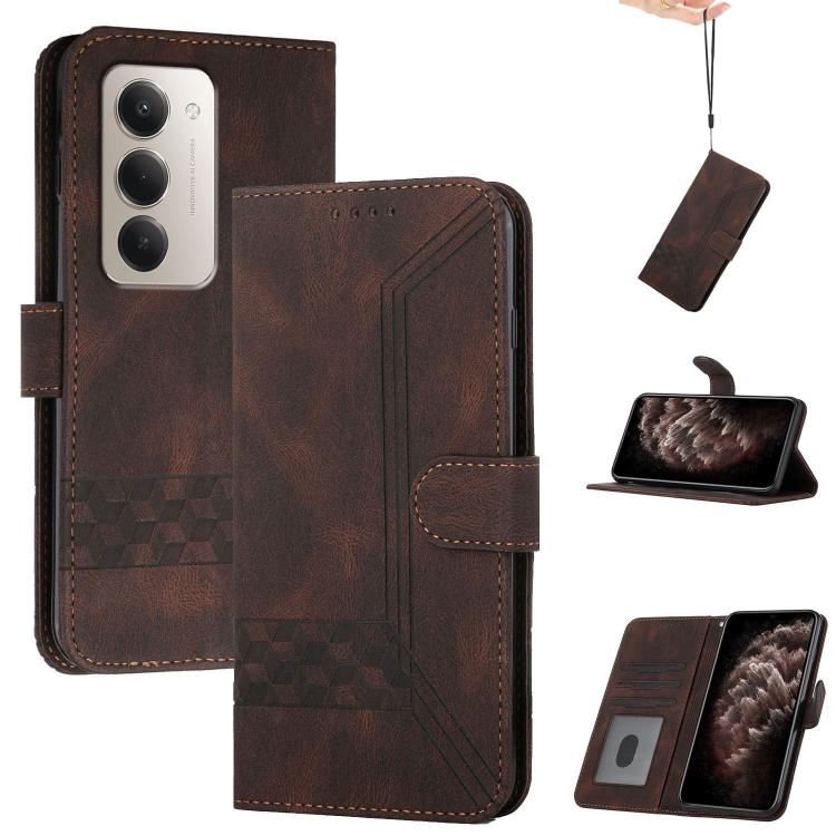 Cubic Skin Feel Flip Leather Phone Case, For Redmi K90 / Poco F8 Pro 5G, For Redmi 15 5G Global / 15 4G SEA 169.5mm, For Redmi 15 5G / 4G EU 171mm, For Redmi Turbo 4 Pro / Poco F7