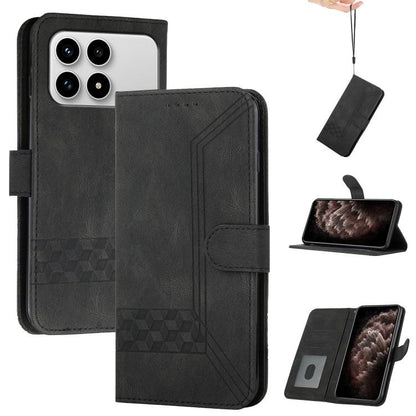 Cubic Skin Feel Flip Leather Phone Case, For Redmi K90 / Poco F8 Pro 5G, For Redmi 15 5G Global / 15 4G SEA 169.5mm, For Redmi 15 5G / 4G EU 171mm, For Redmi Turbo 4 Pro / Poco F7