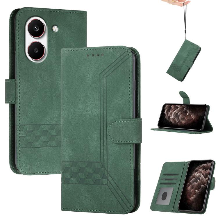Cubic Skin Feel Flip Leather Phone Case, For Redmi Turbo 5 Max / Poco X8 Pro Max, For Redmi Turbo 5 5G / Poco X8 Pro 5G, For Redmi Note 15 4G / 5G 164mm / Poco M8 5G, For Redmi K90 Pro Max / Poco F8 Ultra