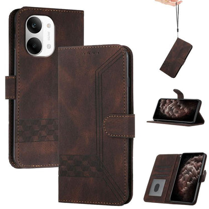 Cubic Skin Feel Flip Leather Phone Case, For Redmi Turbo 5 Max / Poco X8 Pro Max, For Redmi Turbo 5 5G / Poco X8 Pro 5G, For Redmi Note 15 4G / 5G 164mm / Poco M8 5G, For Redmi K90 Pro Max / Poco F8 Ultra