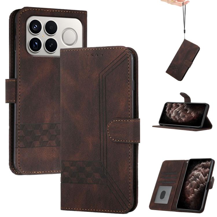 Cubic Skin Feel Flip Leather Phone Case, For Redmi Turbo 5 Max / Poco X8 Pro Max, For Redmi Turbo 5 5G / Poco X8 Pro 5G, For Redmi Note 15 4G / 5G 164mm / Poco M8 5G, For Redmi K90 Pro Max / Poco F8 Ultra