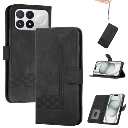 Cubic Skin Feel Flip Leather Phone Case, For Redmi K100 Pro Max 5G / Poco F9 Ultra 5G, For Redmi K100 Pro 5G / Poco F9 Pro 5G, For Redmi 17 4G / 5G Global 170mm, For Redmi A7 Pro 171mm / Poco C85x 5G