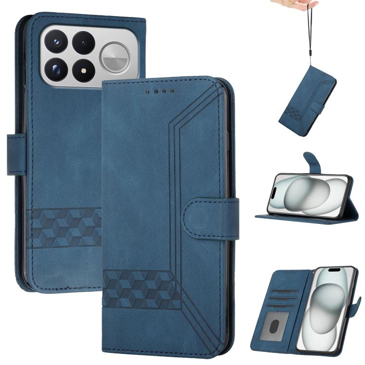 Cubic Skin Feel Flip Leather Phone Case, For Redmi K100 Pro Max 5G / Poco F9 Ultra 5G, For Redmi K100 Pro 5G / Poco F9 Pro 5G, For Redmi 17 4G / 5G Global 170mm, For Redmi A7 Pro 171mm / Poco C85x 5G