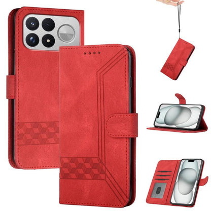 Cubic Skin Feel Flip Leather Phone Case, For Redmi K100 Pro Max 5G / Poco F9 Ultra 5G, For Redmi K100 Pro 5G / Poco F9 Pro 5G, For Redmi 17 4G / 5G Global 170mm, For Redmi A7 Pro 171mm / Poco C85x 5G