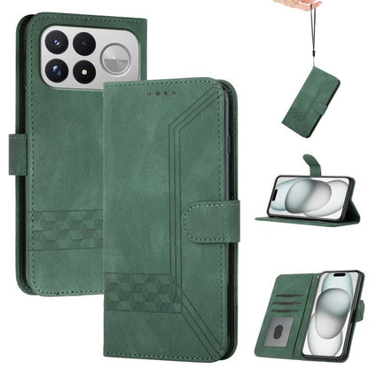 Cubic Skin Feel Flip Leather Phone Case, For Redmi K100 Pro Max 5G / Poco F9 Ultra 5G, For Redmi K100 Pro 5G / Poco F9 Pro 5G, For Redmi 17 4G / 5G Global 170mm, For Redmi A7 Pro 171mm / Poco C85x 5G