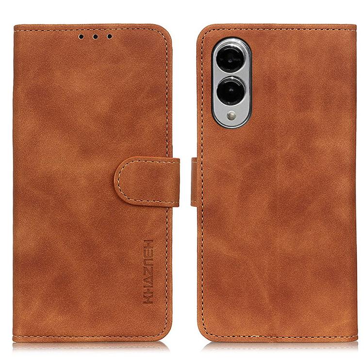 KHAZNEH Retro Texture Horizontal Flip Leather Phone Case, For Samsung Galaxy S25 Edge 5G, For Samsung Galaxy S25 Ultra 5G, For Samsung Galaxy S24 FE 5G