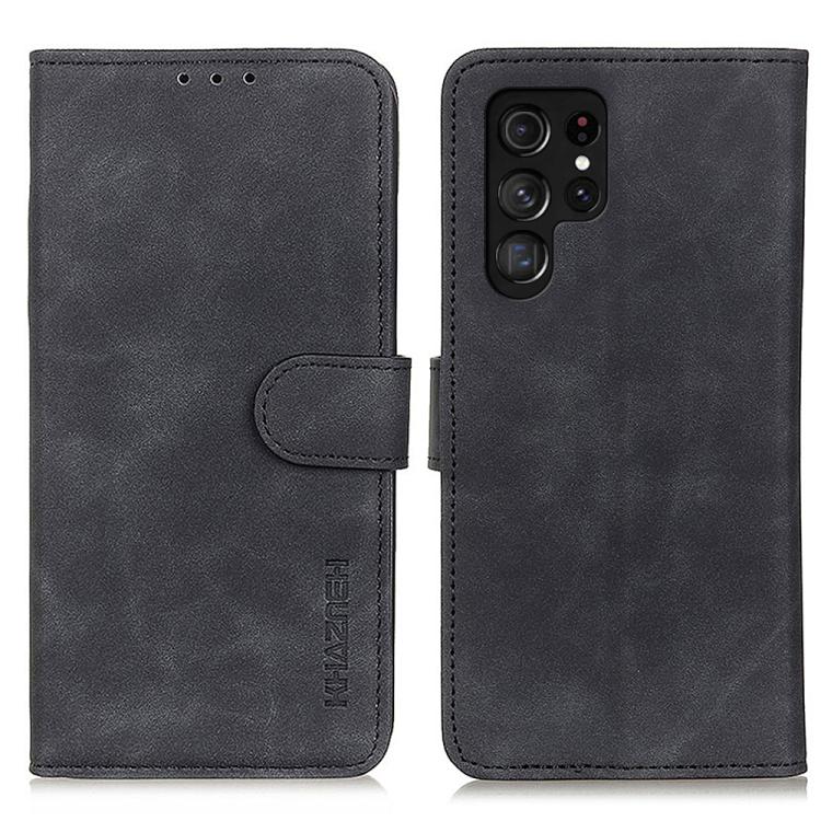 KHAZNEH Retro Texture Horizontal Flip Leather Phone Case, For Galaxy S27+ 5G, For Galaxy S26 FE 5G, For Samsung Galaxy S26+ 5G, For Samsung Galaxy S26 Edge 5G, For Samsung Galaxy S26 Ultra 5G, For Samsung Galaxy S26 5G