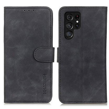 KHAZNEH Retro Texture Horizontal Flip Leather Phone Case, For Galaxy S27+ 5G, For Galaxy S26 FE 5G, For Samsung Galaxy S26+ 5G, For Samsung Galaxy S26 Edge 5G, For Samsung Galaxy S26 Ultra 5G, For Samsung Galaxy S26 5G